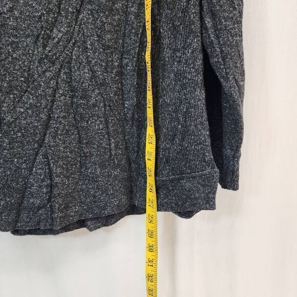 Soft Surroundings Size XL Heathered Grey Scoop Neck Tunic Sweater Comfort V - Picture 3 of 7